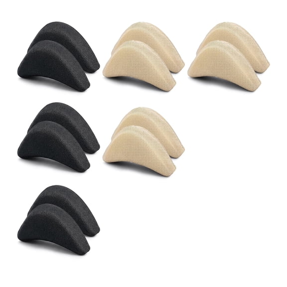 TELOLY 3 Pairs Shoe Filler Heel Pads Toe Cushion for Loose Shoe Foam Shoes Inserts Big Toe Plug Foot Brace Adjust Too Big Shoes for Men Women Sneakers,Heels,Flats,Boots