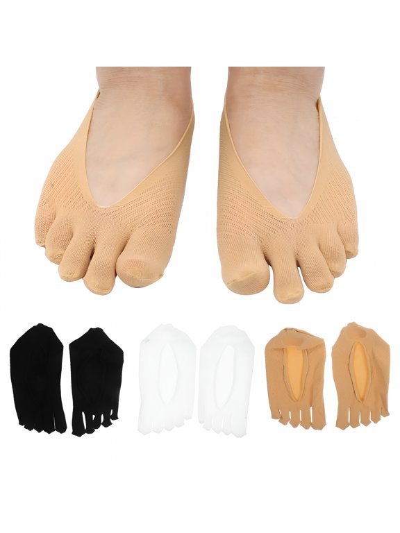 3 Pairs Toe Separate Socks Invisible Women Socks Breathable Toe Socks Woman Socks for Daily Life