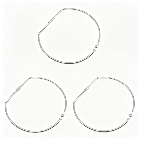 TELOLY 3 Pcs Tape Storage Ring D-Shaped Binding Book Rings 5" Tape Organizer Storage Silver Key Organizer Ring for Diy Decoration and Paper Organization 3Pcs Metal Book Holder Ring