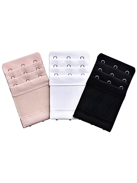 2026 New 3 Pieces Women'S Bra Extenders Elastic Stretchy Bra Extension Strap,3 Rows X 3 Hooks for Daily,Travel,Workout,(Multi-Color)