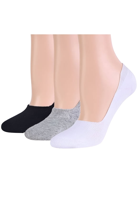 3 pack mens cotton no show liner boat invisible sports activity socks size 9 to 13 - Multi