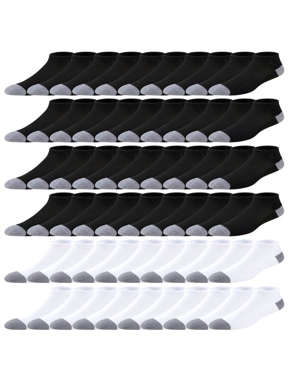 30 Pairs Mens Cushion Ankle Socks Low Cut Breathable Athletic Socks for Men Men's Performance Athletic Socks