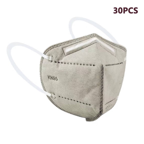 TELOLY 30Pcs KN95 Masks for Adults Industrial Dust Protection KN95 Masks Pollution Face Masks Gray