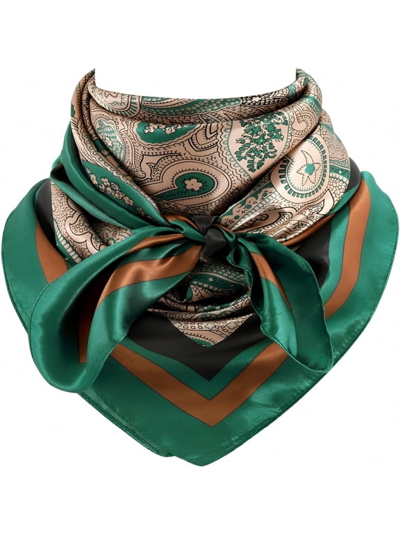 2026 New 35 Inch Wild Rag Cowboy Scarves for Men,Large Rancher Neckerchief Silk Feel,Oversize Western Bandana for Ranch,Rodeo,Casual