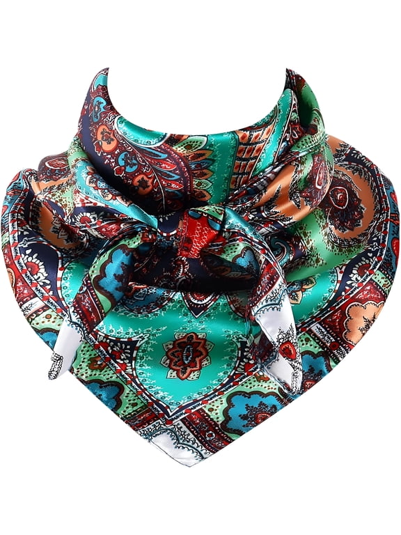 2026 New 35 Inch Wild Rag Cowboy Scarves for Men,Large Rancher Neckerchief Silk Feel,Oversize Western Bandana for Rodeo,Ranching,Hiking,Motorcycling,Outdoor Work