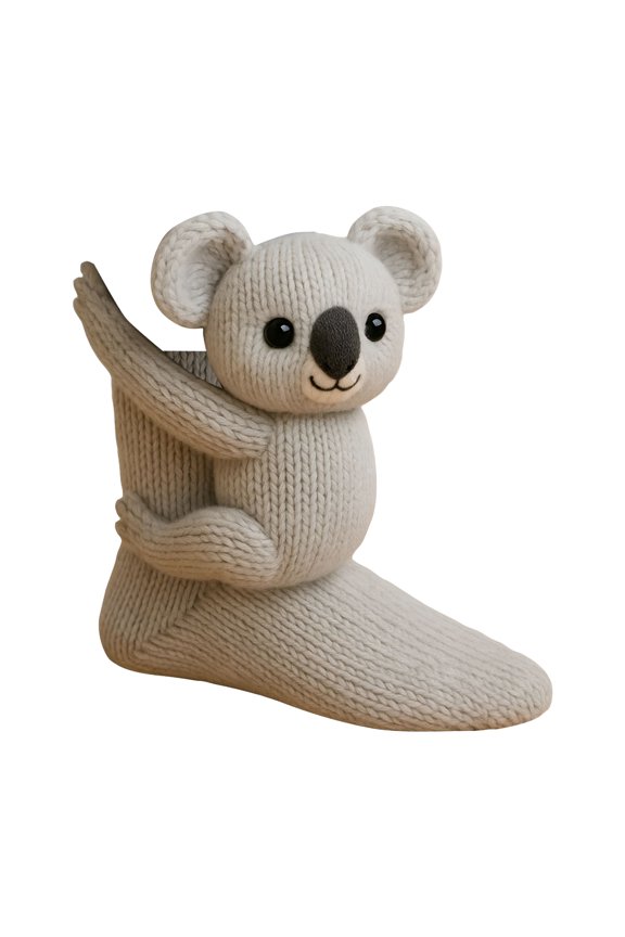 3D Knit Tiger Socks for Unisex, Cute Hand Crochet Knit Sock, Winter Warm Floor Sock, Animal Hugging Socks