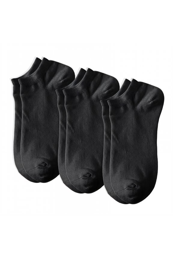 3Pairs Ankle Socks Men,All-Season Wear Athletic Socks,Unisex Design Mens No Show Socks,Black2