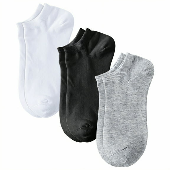 TELOLY 3Pairs Ankle Socks Men,Size 37-51 Athletic Socks,Extra Wide & Large Mens No Show Socks,Combination1
