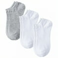 thumbnail image 1 of TELOLY 3Pairs Ankle Socks Men,Size 37-53 Athletic Socks,Large Size Mens No Show Socks,Combination3, 1 of 1