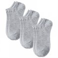 thumbnail image 1 of TELOLY 3Pairs Ankle Socks Men,Size 42-48 Athletic Socks,Solid Color Mens No Show Socks,Gray, 1 of 1