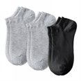 thumbnail image 1 of TELOLY 3Pairs Ankle Socks Men,Solid Color Athletic Socks,One Size Fits Most Mens No Show Socks,Combination3, 1 of 1