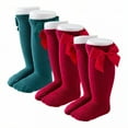 thumbnail image 1 of TELOLY 3Pairs Baby Girl Socks,12 Months to 24 Months Dress Socks,Big Bow Girls Socks,Combination2, 1 of 1