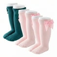 thumbnail image 1 of TELOLY 3Pairs Baby Girl Socks,5-7 Years Dress Socks,Knee-Length Girls Socks,Combination4, 1 of 1