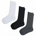 thumbnail image 1 of TELOLY 3Pairs Girls Knee High Socks,105-120Cm Knee High Socks,Soft Cotton Feel Knee Socks,Combination2,S, 1 of 1