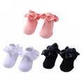 thumbnail image 1 of TELOLY 3Pairs Kids Socks,0-12 Months Ruffle Socks,Thin for Spring & Fall Lace Socks,Combination6, 1 of 1