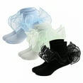 thumbnail image 1 of TELOLY 3Pairs Kids Socks,4-6 Years Old Ruffle Socks,Solid Color Lace Socks,Combination1, 1 of 1