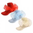 thumbnail image 1 of TELOLY 3Pairs Kids Socks,6-8 Years Old Ruffle Socks,3D Anti-Slip Heel Design Lace Socks,Style2,18-20Cm, 1 of 1