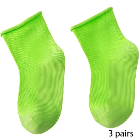 OQRKI 3Pairs Kids Socks9-11Mens Ankle Socks Size 9-11 Men's Socks ,Green