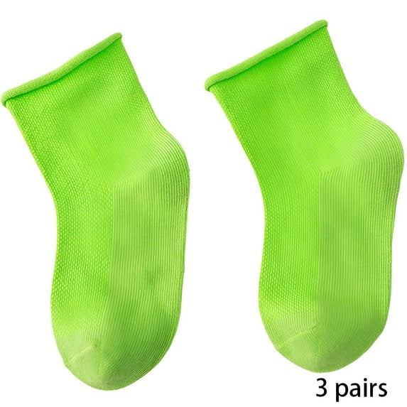 OQRKI 3Pairs Kids Socks9-11Mens Ankle Socks Size 9-11 Men's Socks ,Green