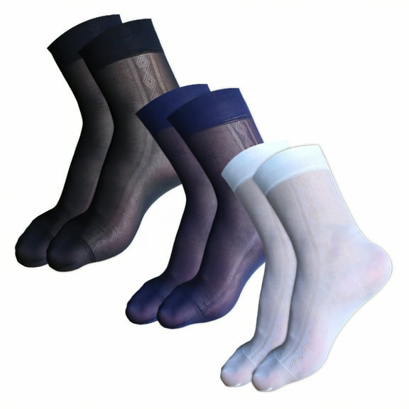 TELOLY 3Pairs Mens Dress Socks,Snag-Free Shaping Fit Dress Socks for Men 9-12,Odor Control Tube Socks,Combination2