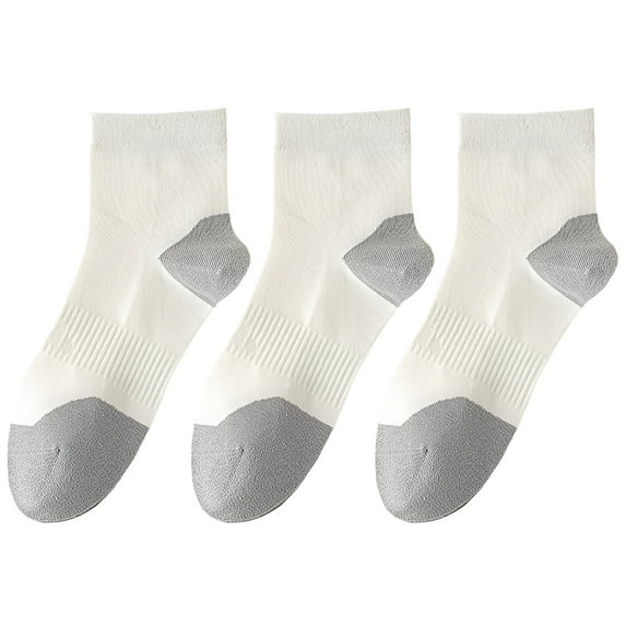 TELOLY 3Pairs Mens Socks9-13Mens Ankle Socks Size 9-11 Men's Socks ,White