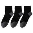 thumbnail image 1 of TELOLY 3Pairs Mens Socks9-13Mens Ankle Socks Size 9-11 Men's Socks ,Black, 1 of 4