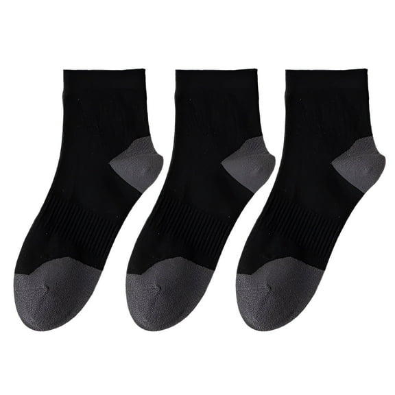 TELOLY 3Pairs Mens Socks9-13Mens Ankle Socks Size 9-11 Men's Socks ,Black