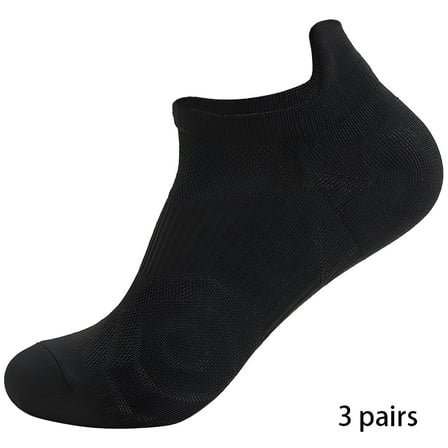 TELOLY 3Pairs Mens Socks9-13Mens Ankle Socks Size 9-11 Men's Socks ,Black