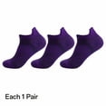 thumbnail image 1 of TELOLY 3Pairs Mens Socks9-13Mens Ankle Socks Size 9-11 Men's Socks ,Purple, 1 of 4