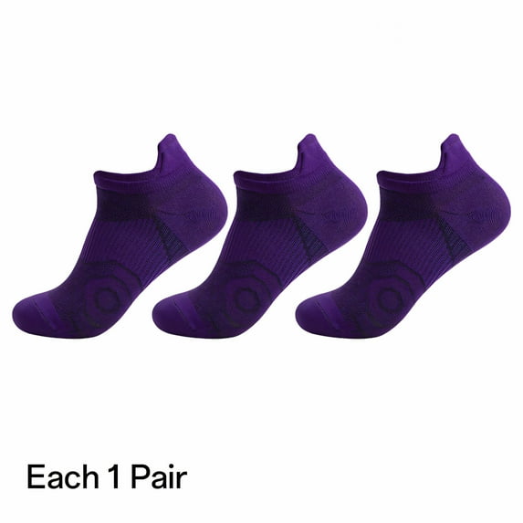 TELOLY 3Pairs Mens Socks9-13Mens Ankle Socks Size 9-11 Men's Socks ,Purple