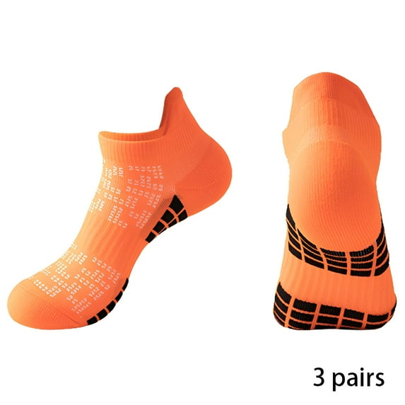 TELOLY 3Pairs Mens Socks9-13Mens Ankle Socks Size 9-11 Men's Socks ,Orange