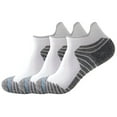 thumbnail image 1 of TELOLY 3Pairs Mens Socks9-13Mens Ankle Socks Size 9-11 Men's Socks ,White, 1 of 4