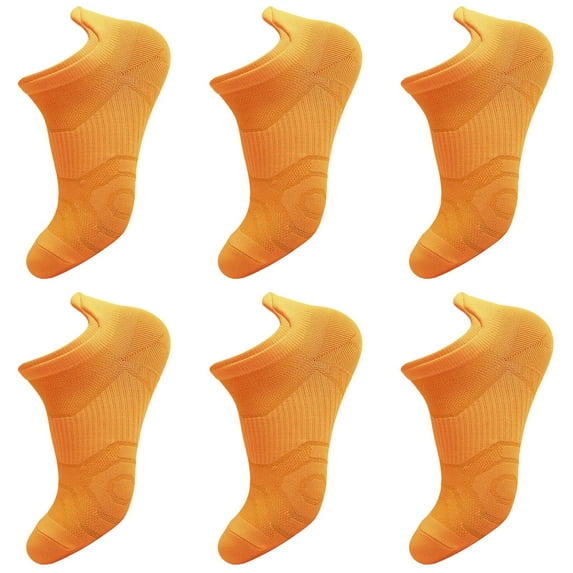 TELOLY 3Pairs Mens Socks9-13Mens Ankle Socks Size 9-11 Men's Socks ,Orange