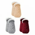 thumbnail image 1 of TELOLY 3Pairs Slipper Socks for Women,Size 20-24 Slipper Socks,Inner Cotton Fleece Fuzzy Socks,Style3,14-16Cm, 1 of 1