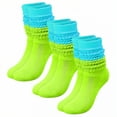 thumbnail image 1 of TELOLY 3Pairs Slouchy Socks for Women,No Squeeze, No Deformation Boot Socks for Women,Color Block Design Scrunch Socks Women,Contrasting Colors3, 1 of 1
