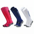 thumbnail image 1 of TELOLY 3Pairs Soccer Socks,All-Season Wear Baseball Socks,Anti-Slip and Friction Knee High Socks,Combination1,L, 1 of 1