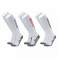 thumbnail image 1 of TELOLY 3Pairs Soccer Socks,Pro Athletic Socks Baseball Socks,Color Block Design Knee High Socks,Combination2,L, 1 of 1