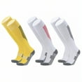 thumbnail image 1 of TELOLY 3Pairs Soccer Socks,Pro Athletic Socks Baseball Socks,Color Block Design Knee High Socks,Combination3,L, 1 of 1
