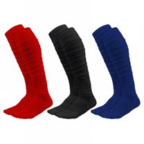 TELOLY 3Pairs Soccer Socks,Quick-Dry & Anti-Slip Baseball Socks,Sweat-Wicking & Anti-Friction Knee High Socks,Combination1