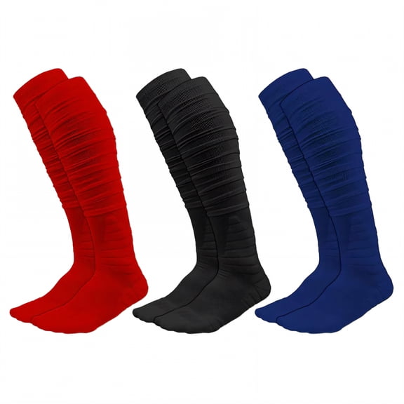TELOLY 3Pairs Soccer Socks,Quick-Dry & Anti-Slip Baseball Socks,Sweat-Wicking & Anti-Friction Knee High Socks,Combination1