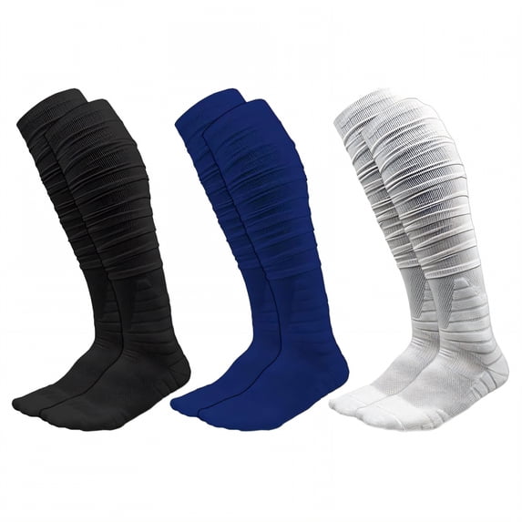 TELOLY 3Pairs Soccer Socks,Unisex Fit Baseball Socks,Pro Sport Socks Knee High Socks,Combination2
