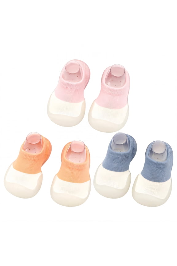 3Pairs Sock Shoes Toddler,14.5Cm Sock Shoes for Baby Boy,Floor Sock Shoes Sock Shoes for Baby Girl,Combination4