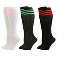 thumbnail image 1 of TELOLY 3Pairs Thigh High Socks,Mid-Calf Women'S Socks Thigh High Socks for Women,Breathable Fabric Long Socks for Women,Combination1, 1 of 1