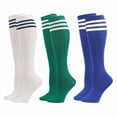 thumbnail image 1 of TELOLY 3Pairs Thigh High Socks,Polyester Material Thigh High Socks for Women,One Size Fits Most Long Socks for Women,Combination3, 1 of 1