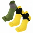 thumbnail image 1 of TELOLY 3Pairs Toe Socks,Dry Mesh Fabric Short Socks for Women,Sweat Absorption Mens No Show Socks,Combination5, 1 of 1