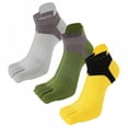 thumbnail image 1 of TELOLY 3Pairs Toe Socks,One Size Fits Most No Show Socks Men,Odor Control Mens No Show Socks,Combination3, 1 of 1
