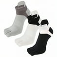 thumbnail image 1 of TELOLY 3Pairs Toe Socks,Summer Lightweight Short Socks for Women,Solid Color Mens No Show Socks,Combination1, 1 of 1