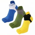 thumbnail image 1 of TELOLY 3Pairs Toe Socks,Sweat Absorption Short Socks for Women,Breathable Design Mens No Show Socks,Combination3, 1 of 1
