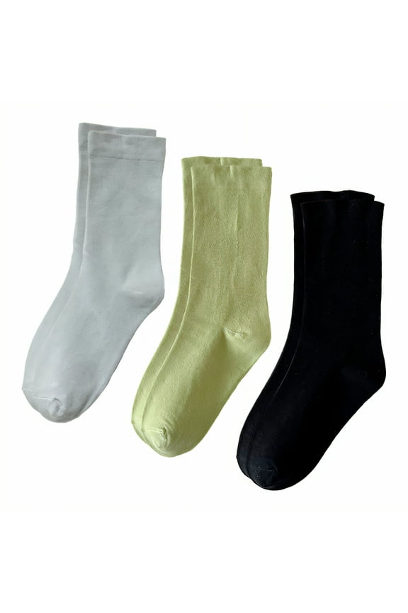 3Pairs Womens Crew Socks,Maternity Socks Boot Socks,Slouch Socks Womens Socks Size 9-11,Combination1