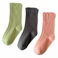 thumbnail image 1 of TELOLY 3Pairs Womens Crew Socks,Quick Drying Boot Socks,Non-Slip Womens Socks Size 9-11,Combination2, 1 of 1